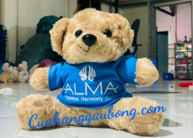 Cuahanggaubong.com sản xuất 500 gấu bông in logo theo yêu cầu cho khách sạn ALMA