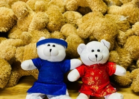 Sản xuất gấu bông áo dài truyền thống Việt Nam - Quà tặng cho doanh nghiệp 