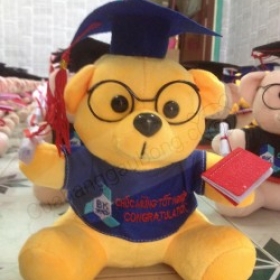 Gấu bông tốt nghiệp thêu logo ĐH Bách Khoa